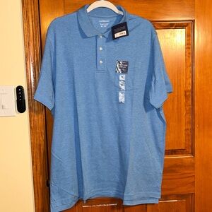 Croft & Barrow Blue Easy care classic Polo Shirt Casual Knit